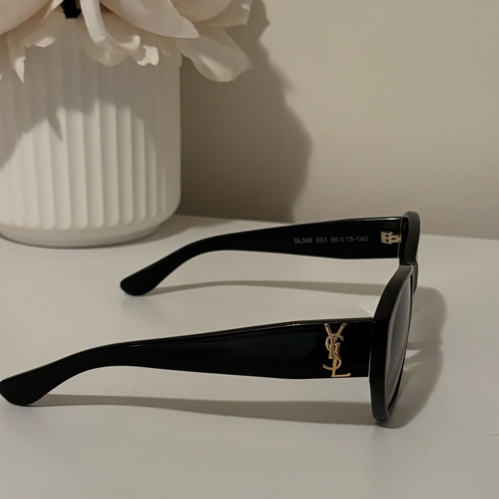 Saint Laurent Glossy Black Sunglasses – With Original Case - Picture 11 of 14